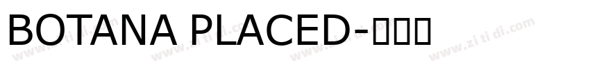 BOTANA PLACED字体转换